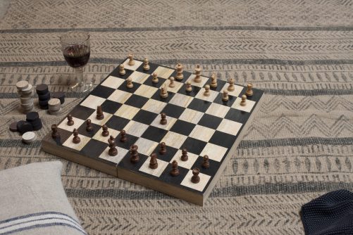 Mango Wood Chess & Draughts